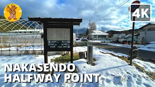 Old Nakasendo Halfway Point | 4K Kiso Valley Nagano Japan Walking Tour |  木曾中山道 長野県 中間点