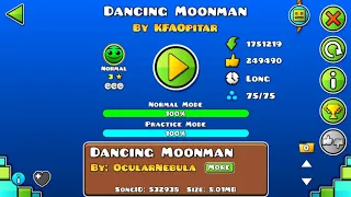 [GD] "Dancing Moonman" by KFAOpitar (All Coins) | Geometry Dash 2.113
