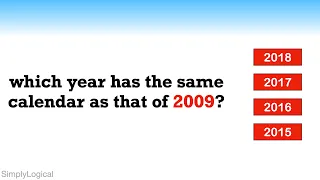 Which Year has the Same Calendar as that of 2009 ?