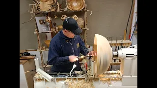 Woodturning - Bowlturning with ONEWAY 2436 LATHE! PART1