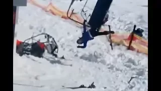 Ski Lift Crash 2018 | Gudauri Ski Resort Georgia Ski Lift Fail