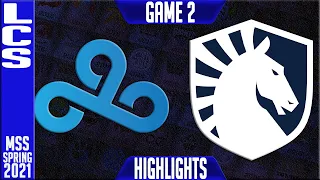 C9 vs TL Highlights Game 2 | LCS Playoffs Spring 2021 Round 2 | Cloud9 vs Team Liquid G2