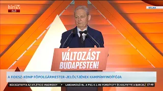 Tarlós István beszéde Szentkirályi Alexandra kampánynyitó rendezvényén - HÍR TV