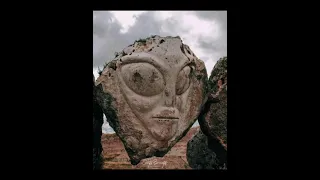 Mysteries of antiquity.  Alien statue in Peru