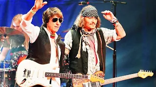 Johnny Depp performs at Royal Albert Hall with Jeff Beck