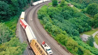 Train Derailment On Horseshoe Curve In Altoona, PA (TWICE) July 26, 2019