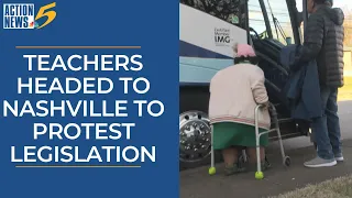 Memphis teachers travel to Nashville to protest bills regarding K-12 schools