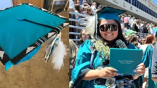 Beading and feather removed from Utah graduation