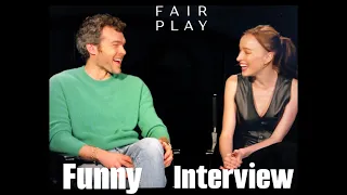 Fair Play, Phoebe Dynevor, Alden Ehrenreich, Who pays on dates, say hard thing, needing a hot shower