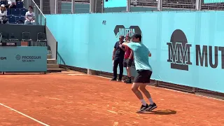 Dominic Thiem practice Madrid 2022