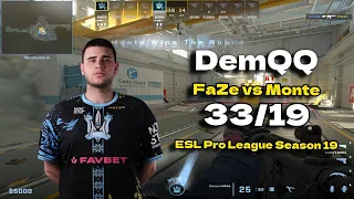 CS2 POV Monte DemQQ (33/19) vs FaZe (Nuke) @ ESL Pro League Season 19