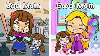 Good Mom But Poor, Bad Mom But Rich | Princess In Avatar World | Toca Boca