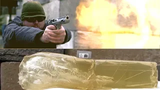 Desert Eagle 50AE vs GEL - SUPER SLOW MOTION!