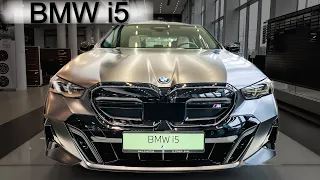 2024 BMW i5 M60 xDrive in Individual Frozen Deep Grey. Exterior & Interior in Details