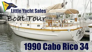 SOLD!!! 1990 Cabo Rico 34 Sailboat [BOAT TOUR] - Little Yacht Sales