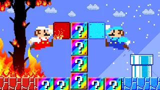 MARIO WONDER! What If Mario with Luigi touches Everything Turns into Fire and ICE? | 2TB STORY GAME