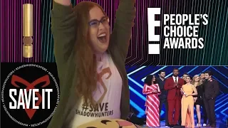 WE WON!!!!!! | #SaveShadowhunters at the 2018 People's Choice Awards