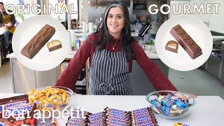 Pastry Chef Attempts to Make Gourmet Snickers | Gourmet Makes | Bon Appétit