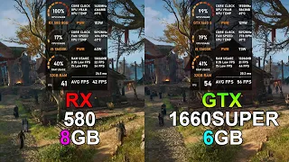 RX 580 8GB vs GTX 1660 SUPER - Test in 10 Games (Tested in 2023)