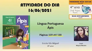 16/06 - Atividade de Português (p. 119-120)