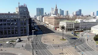 Pandemia koronawirusa COVID-19 w Warszawie - Film Drone X Vision