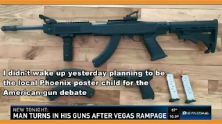 Видео  Американец сдал целую сумку оружия полиции после бойни в Лас Вегасе