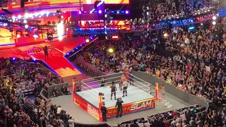 JoJo makes the prematch announcement for Roman Reigns vs Brock Lesnar