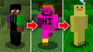 Minecraft, But I Switch Youtubers When I Touch Green