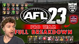 AFL23 - PRO TEAM FULL BREAKDOWN!! EVERYTHING YOU NEED TO KNOW