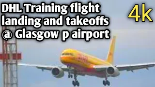 DHL Boeing 757-200F Circuit Training at Prestwick Airport