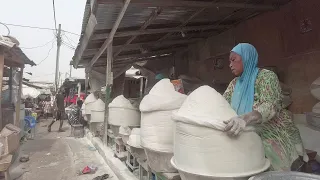 SHOPPING IN LOCAL FOOD MARKET IN GHANA, ACCRA