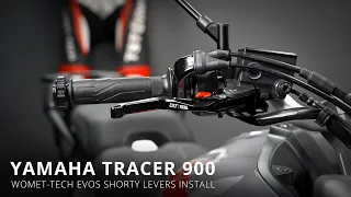 How to install Womet-Tech EVOS Adjustable Shorty Levers on a 18+ Yamaha Tracer 900 by TST Industries