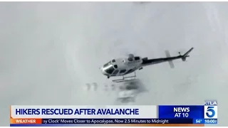 1.26.17 - KTLA5 10PM - Mt Baldy Hikers Rescued from Avalanche