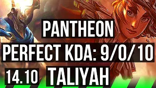 PANTHEON vs TALIYAH (JGL) | 9/0/10, Legendary, Rank 13 Panth | KR Grandmaster | 14.10