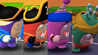 Oddbods Turbo - Captain Jeff, Pirate Fuse, Pirate Newt & Pirate Zee