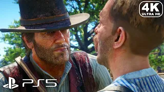 Arthur beats up Thomas Downes for not paying back the Debt - Red Dead Redemption 2 (4K ULTRA HD)