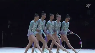 Spanish group rhythmic gymnastics. SPAIN (ESP). 5 hoops. European Championships Baku 2023