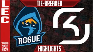 RGE vs SK Highlights | TIE-BREAKER LEC Spring 2024 Week 3 Day 3 | Rogue vs SK Gaming