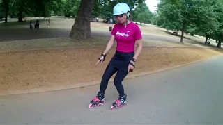 How to skate "The Stroll" dance step (continuous forward cross unders) on inline skates