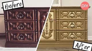 How to Liquid Sand Furniture | Dresser Transformation | Before & After DIY | Ashleigh Lauren