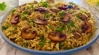 QUICK & EASY Mushroom Rice Recipe | Most Delicious Rice Recipe For Your Dinner