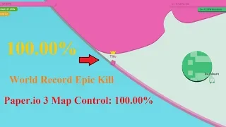 Paper.io 3 Map Control: 100.00% [World Record Epic Kill]