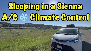 Sleeping in a Sienna Hybrid - My Overnight A/C ❄️ Routine with Climate Control - Nomad Van Life