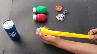 How To Make a POCKET SLINGSHOT Combined Bottle cap and Balloon