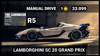 ASPHALT 9 | 1🌟 MANUAL DRIVE | [ 33:099 ] | LAMBORGHINI SC20 GRAND PRIX ROUND 5 | 60FPS |