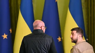 EU-Ratspräsident sagt Ukraine weitere Unterstützung im Krieg gegen Russland zu | AFP