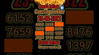 29-06-2022 Kerala lottery guessing number | Kerala lottery guessing number today | chance numbers