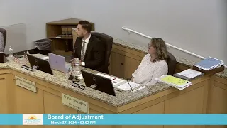 Board of Adjustment - March 27, 2024