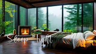 Rainy Day At Cozy Forest Room Ambience ⛈ Soft Rain in Woods for Deep Sleep, Sleep Tight #5