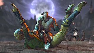 MKX All Fatalities on Giant D'Vorah